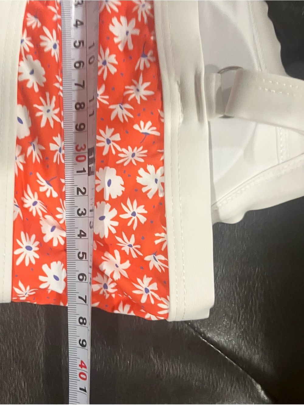 Dippin' Daisy's Orange and White Floral Bandeau Bikini Top - Picture 5 of 6